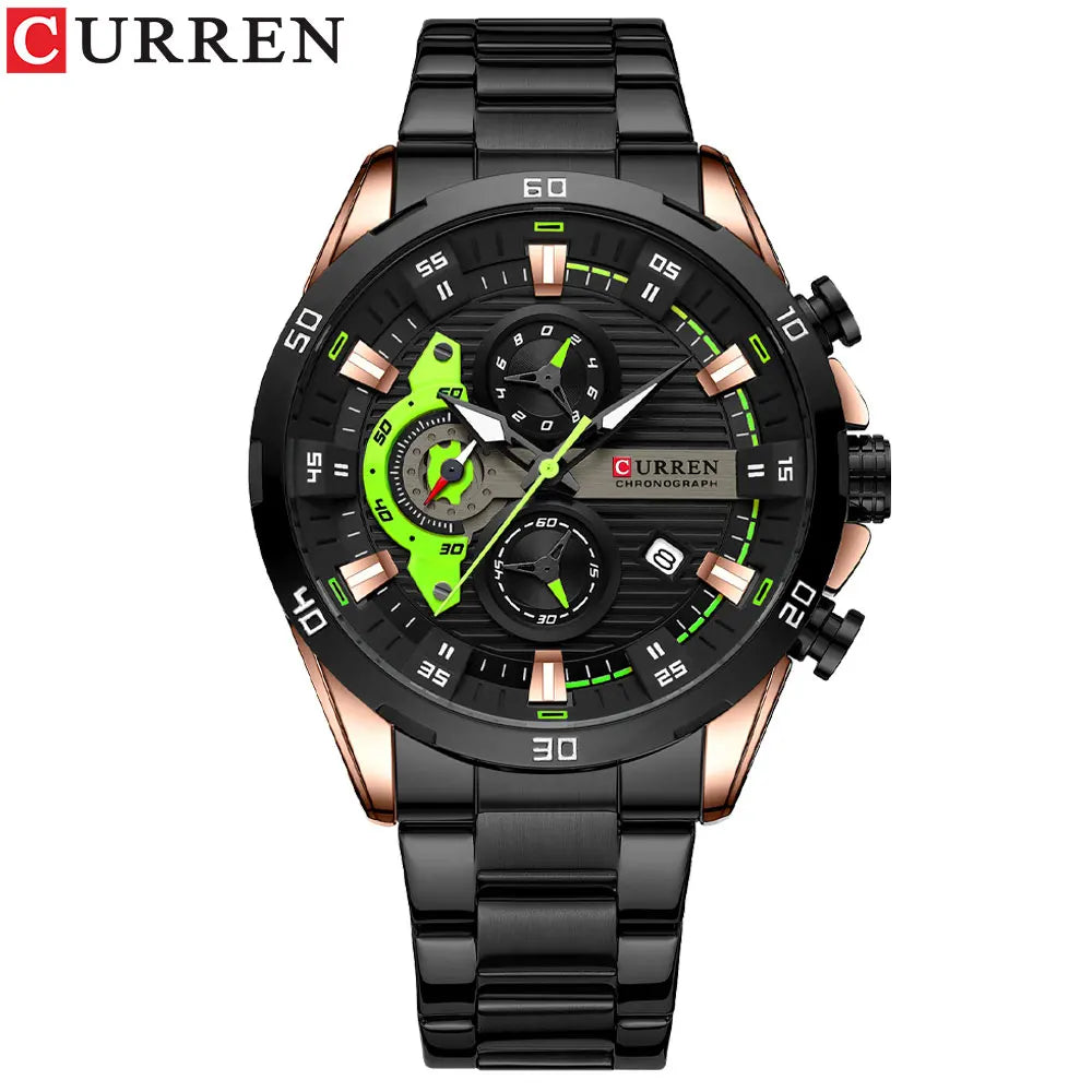 Curren 8402 Men Watch Business ساعة للرجال، كوارتز، ساعة يد جديدة