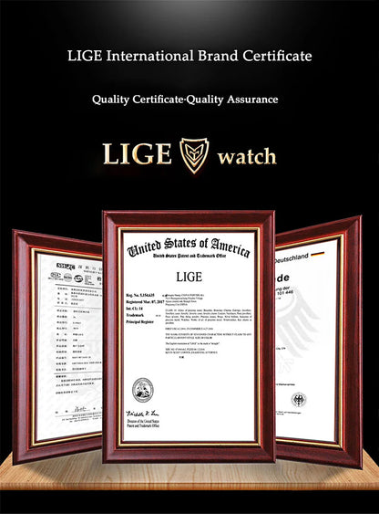 Reloj LIGE Top Brand Luxury Fashion Diver Watch Men Waterproof Date Clock Sport Watches Mens Quartz Wristwatch Relogio Masculino