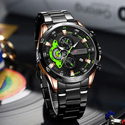 Curren 8402 Men Watch Business ساعة  للرجال، كوارتز، ساعة يد جديدة